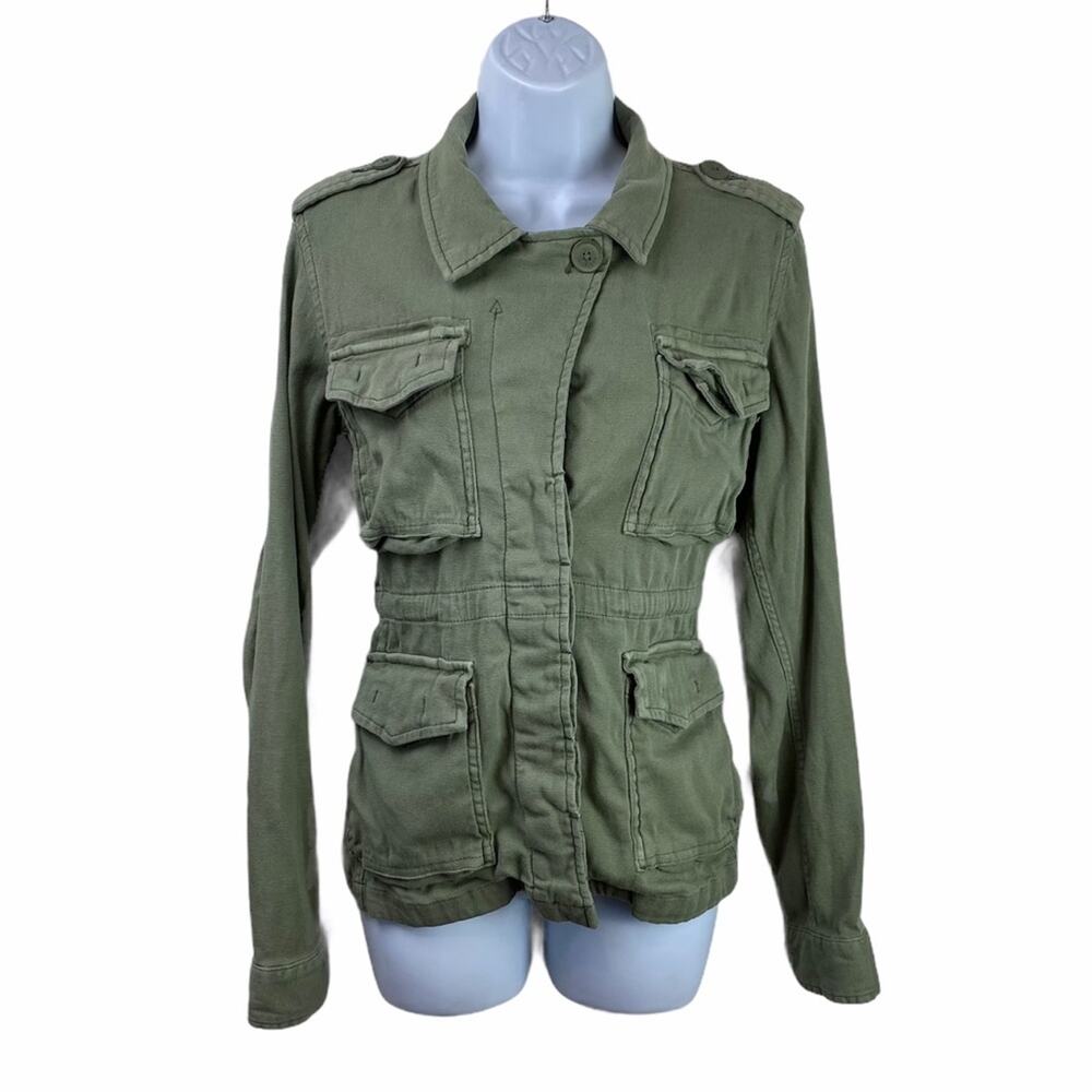 Tommy Hilfiger Olive Knit Military Style Jacket L Gorpcore Cargo